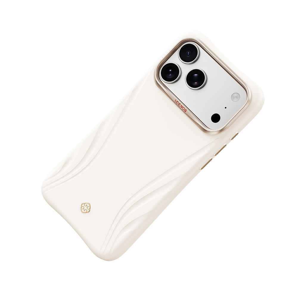 Apple iPhone 18 Pro Kılıf M-Safe Şarj Özellikli Çizgili Logolu Udemos Freedom Serisi Kapak