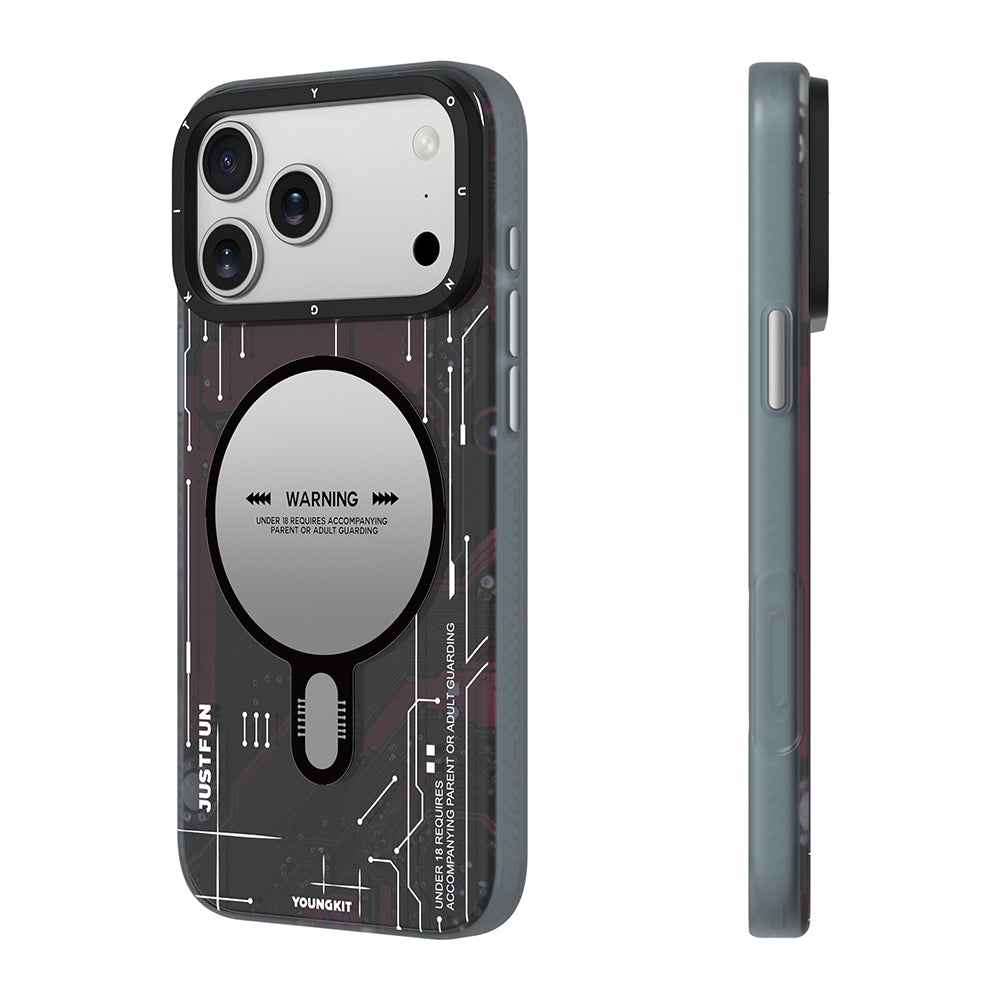 Apple iPhone 18 Pro Kılıf M-safe Şarj Özellikli Kamera Denetim Butonlu Youngkit Technology Serisi Kapak