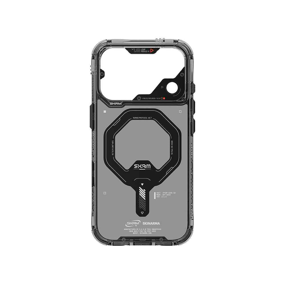 Apple iPhone 18 Pro Kılıf M-safe Şarj Özellikli Şeffaf Airbag Tasarımlı Skinarma Saido Mag-Charge Kapak