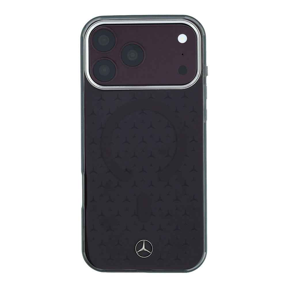 Apple iPhone 18 Pro Kılıf Mercedes Benz Orjinal Lisanslı M-safe Şarj Özellikli Çift Katmanlı Yıldız Desenli Sert PC Kapak