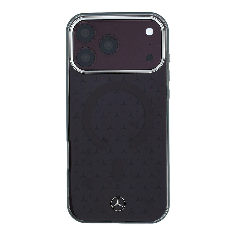 Apple iPhone 18 Pro Kılıf Mercedes Benz Orjinal Lisanslı M-safe Şarj Özellikli Çift Katmanlı Yıldız Desenli Sert PC Kapak
