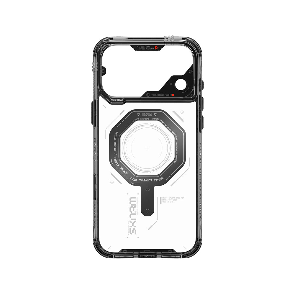 Apple iPhone 18 Pro Kılıf SkinArma M-safe Şarj Özellikli Airbag Tasarımlı Magma Kapak