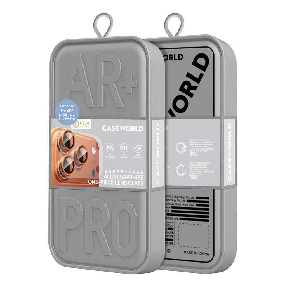 Apple iPhone 18 Pro Max CaseWorld Alloy Sapphire Safir One-Piece Anti Reflective Safir Kamera Lens Koruyucu