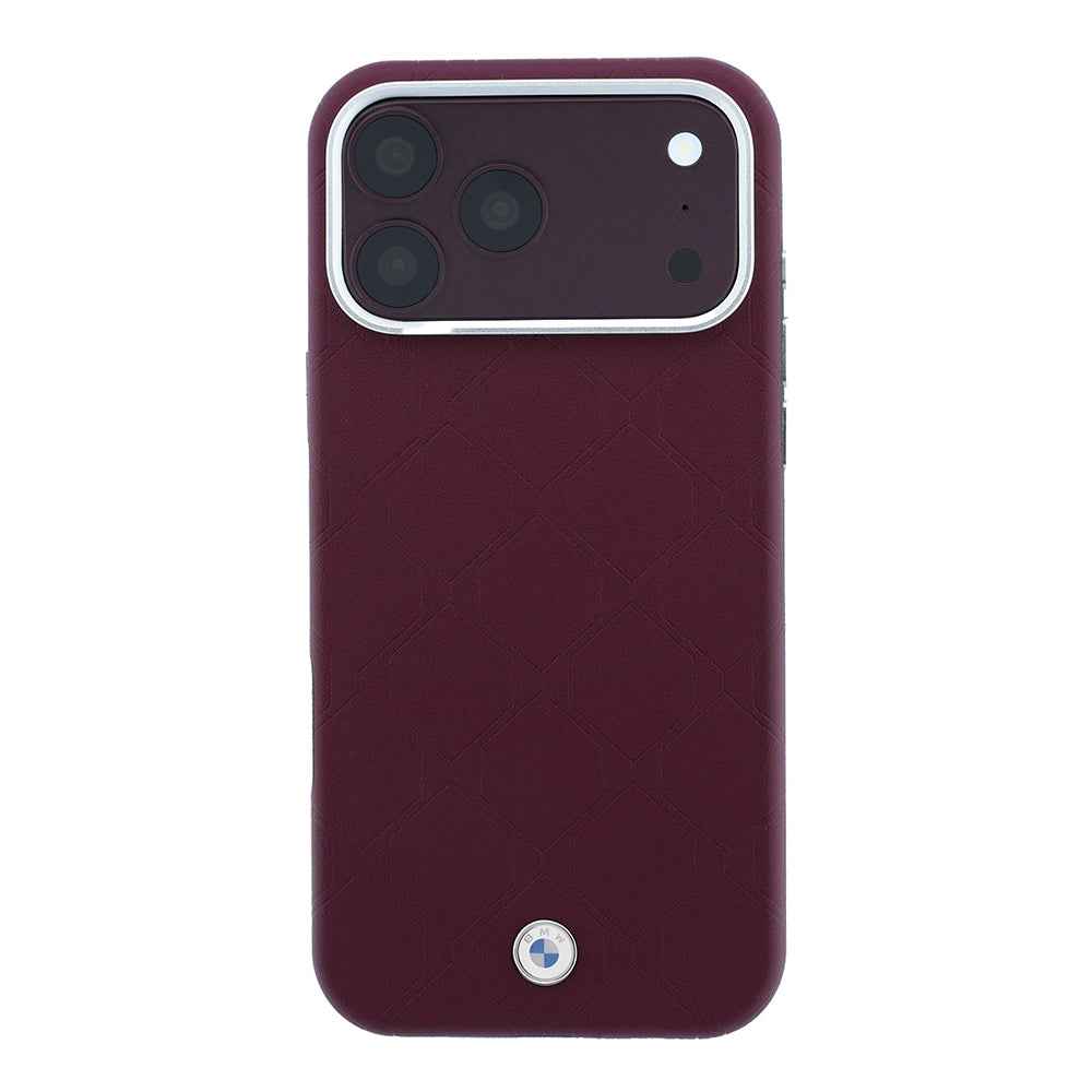Apple iPhone 18 Pro Max Kılıf BMW Orjinal Lisanslı M-safe Şarj Özellikli Metal Logolu Kabartmalı Kapitone Deri Kapak