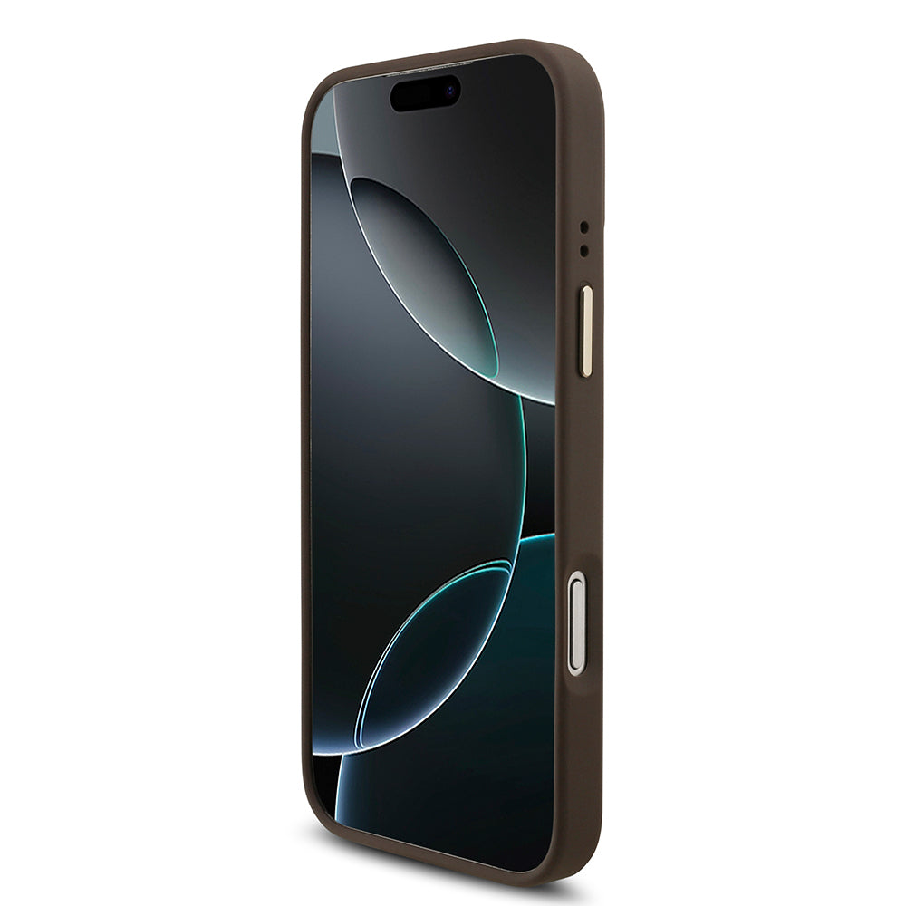 Apple iPhone 18 Pro Max Kılıf Guess Orjinal Lisanslı 4G Büyük Metal Logolu Kalın Askılı Kapak