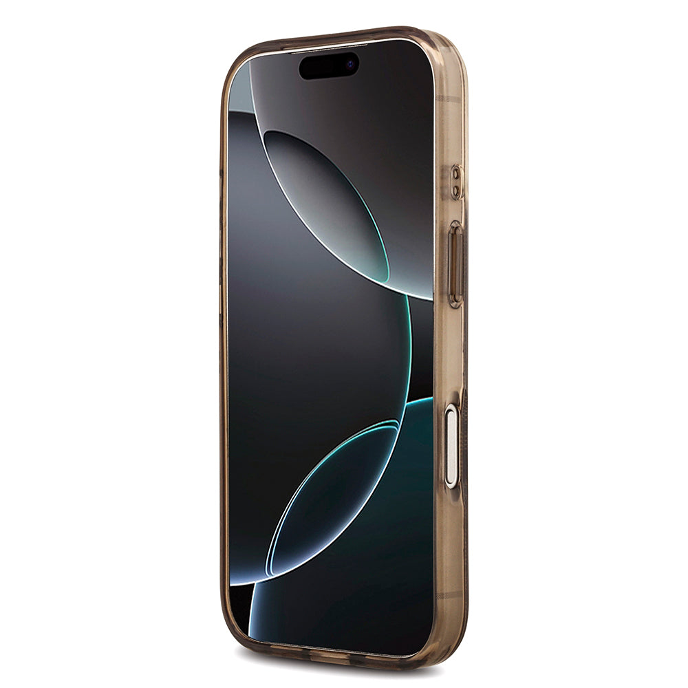 Apple iPhone 18 Pro Max Kılıf Guess Orjinal Lisanslı M-safe Şarj Özellikli IML Peony ve 4G Desenli Klasik Logolu Kapak