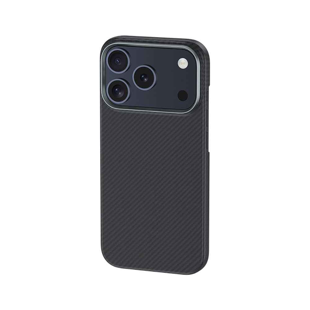 Apple iPhone 18 Pro Max Kılıf Karbon Fiber M-safe Şarj Özellikli Benks Armor Air Yükseltimiş Kamera Çerçevesi C1 600D Kevlar Kapak