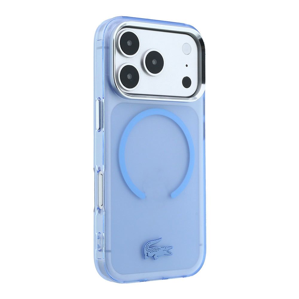 Apple iPhone 18 Pro Max Kılıf Lacoste Orjinal Lisanslı M-safe C-Magnet İkonik Timsah Logolu IML Frosted Kapak