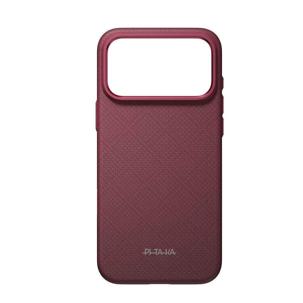 Apple iPhone 18 Pro Max Kılıf M-safe Şarj Özellikli Aramid Karbon Fiber Pitaka Argyle Serisi Summa Kapak