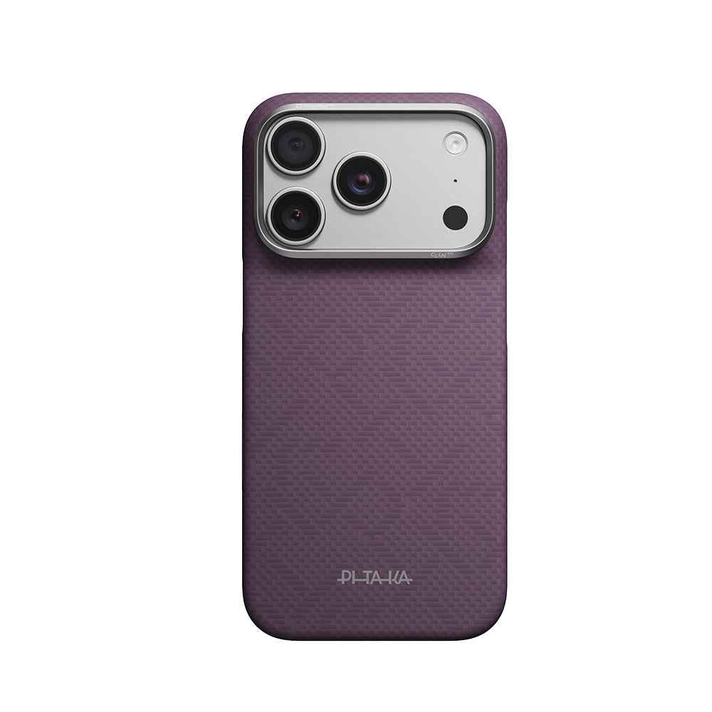 Apple iPhone 18 Pro Max Kılıf M-safe Şarj Özellikli Aramid Karbon Fiber Pitaka Weaving Serisi Kapak