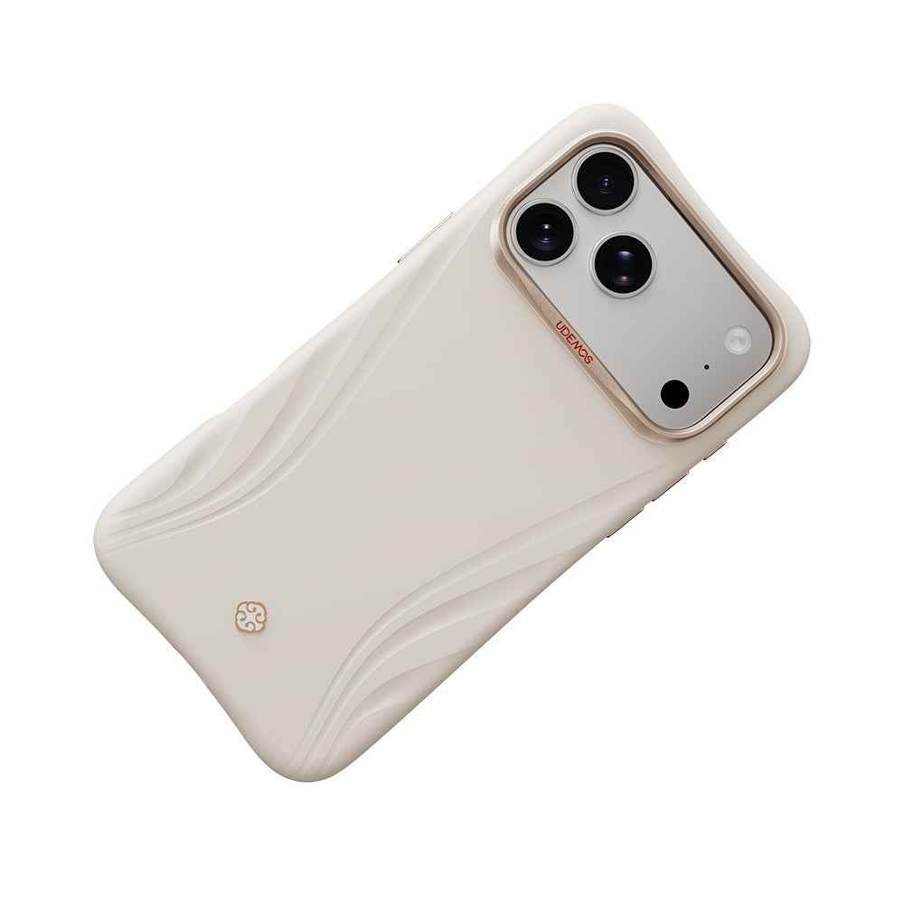 Apple iPhone 18 Pro Max Kılıf M-Safe Şarj Özellikli Çizgili Logolu Udemos Freedom Serisi Kapak