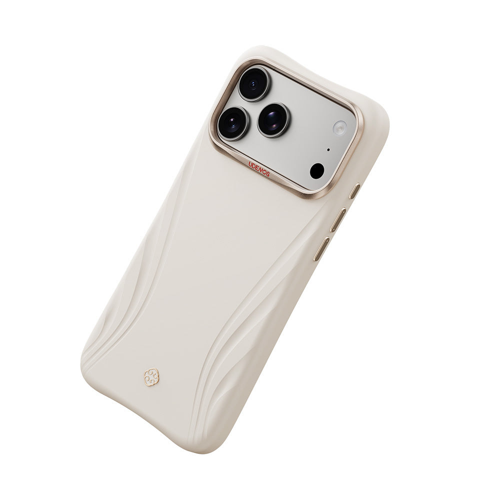 Apple iPhone 18 Pro Max Kılıf M-Safe Şarj Özellikli Çizgili Logolu Udemos Freedom Serisi Kapak