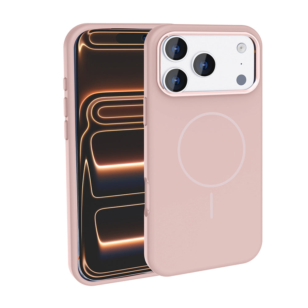 Apple iPhone 18 Pro Max Kılıf M-Safe Şarj Özellikli Metal Kamera Çerçeveli Zore Edi Silikon Kapak