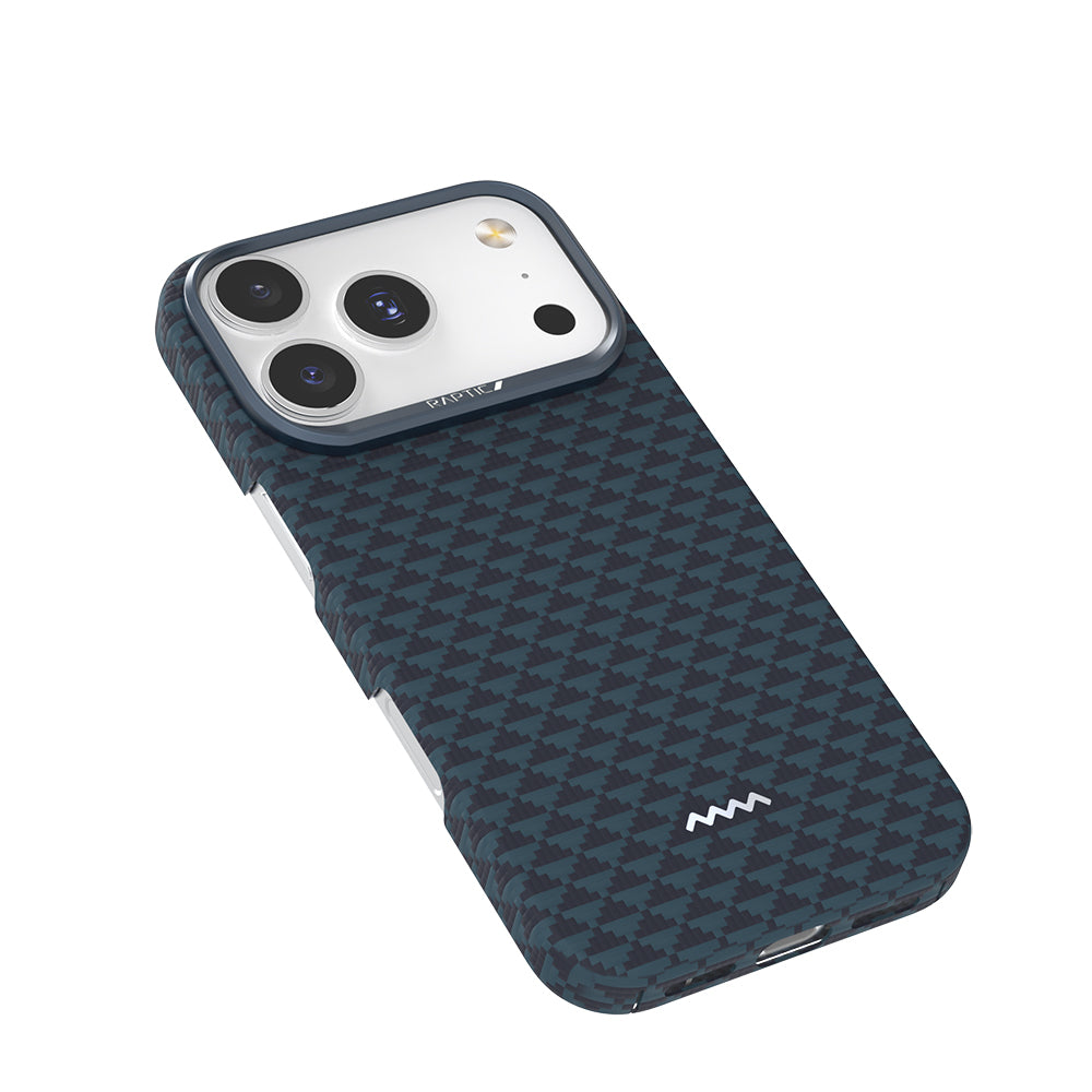 Apple iPhone 18 Pro Max Kılıf M-safe Şarj Özellikli Raptic Aramid Skin Origin Serisi Karbon Kapak