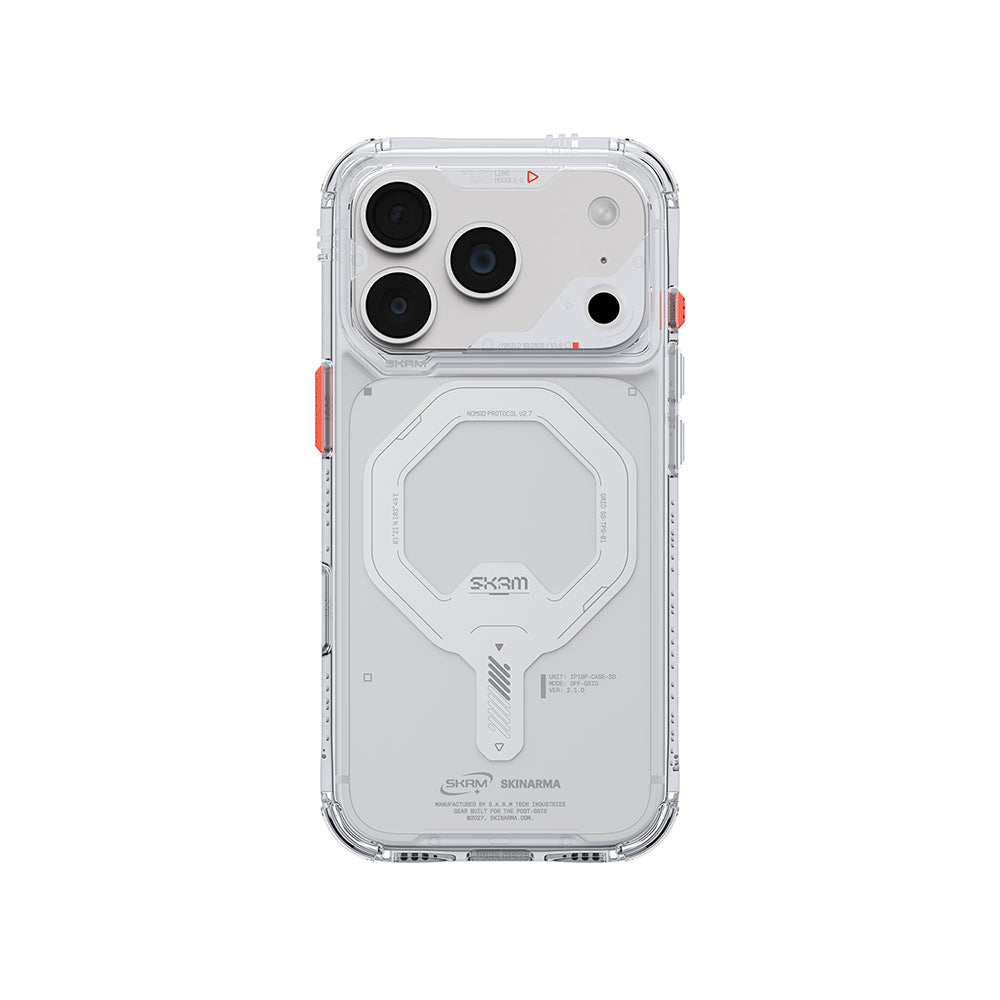 Apple iPhone 18 Pro Max Kılıf M-safe Şarj Özellikli Şeffaf Airbag Tasarımlı Skinarma Saido Mag-Charge Kapak