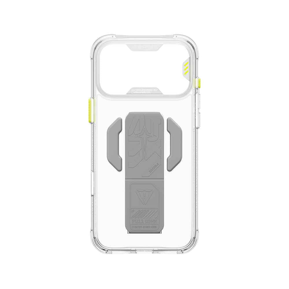 Apple iPhone 18 Pro Max Kılıf M-safe Şarj Özellikli Teknoloji Desenli Skinarma Helio CE Mag Charge Standlı Kapak
