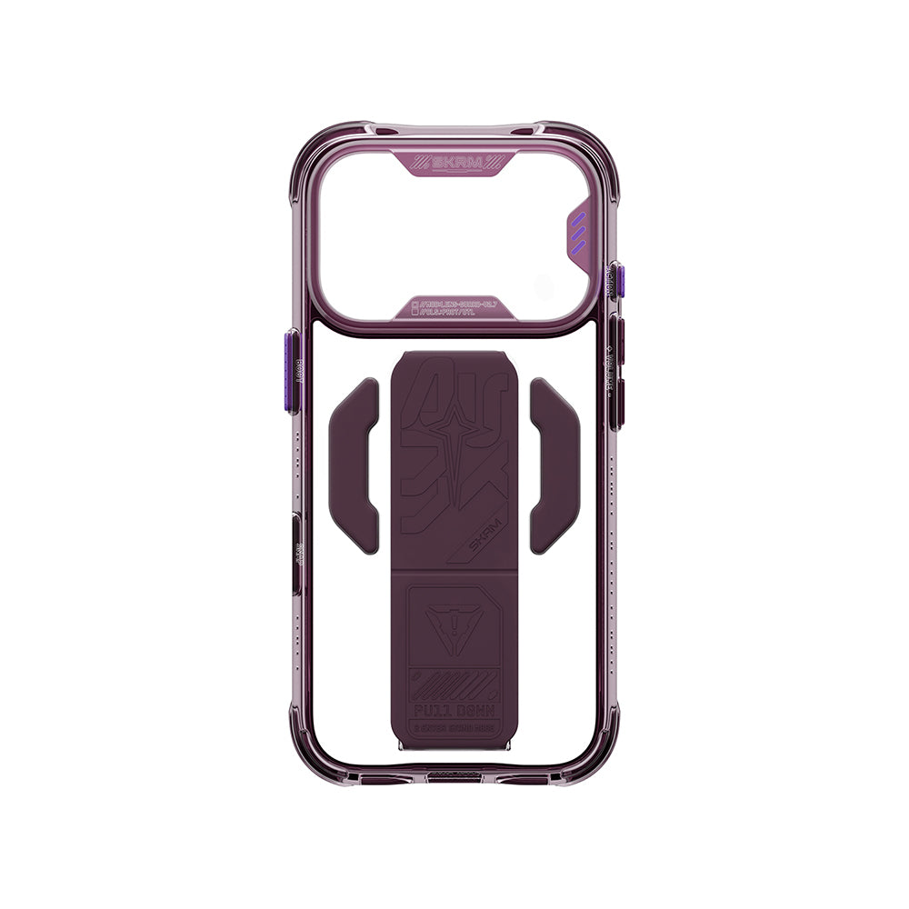 Apple iPhone 18 Pro Max Kılıf M-safe Şarj Özellikli Teknoloji Desenli Skinarma Helio CE Mag Charge Standlı Kapak