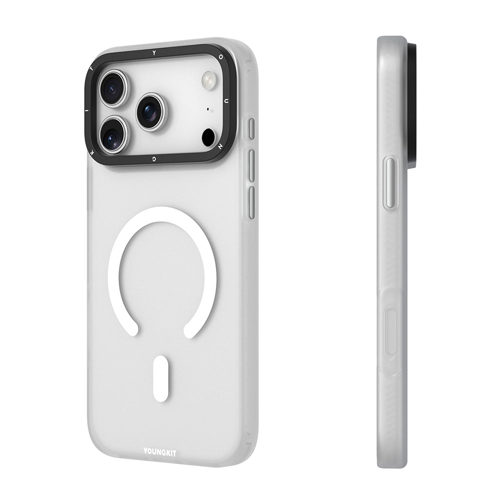 Apple iPhone 18 Pro Max Kılıf M-safe Şarj Özellikli Youngkit Hidden Sand Serisi Kapak