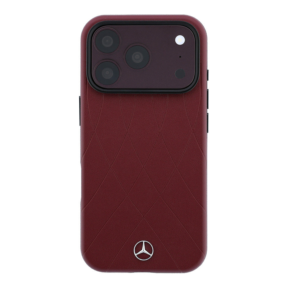 Apple iPhone 18 Pro Max Kılıf Mercedes Benz Orjinal Lisanslı M-safe Şarj Özellikli 3D Metal Logolu Crossed Lines Kapak