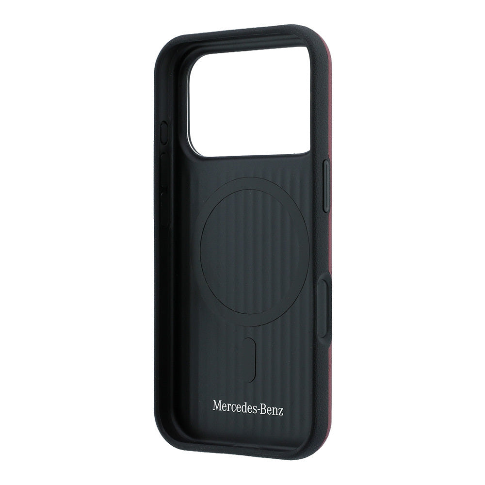 Apple iPhone 18 Pro Max Kılıf Mercedes Benz Orjinal Lisanslı M-safe Şarj Özellikli 3D Metal Logolu Crossed Lines Kapak