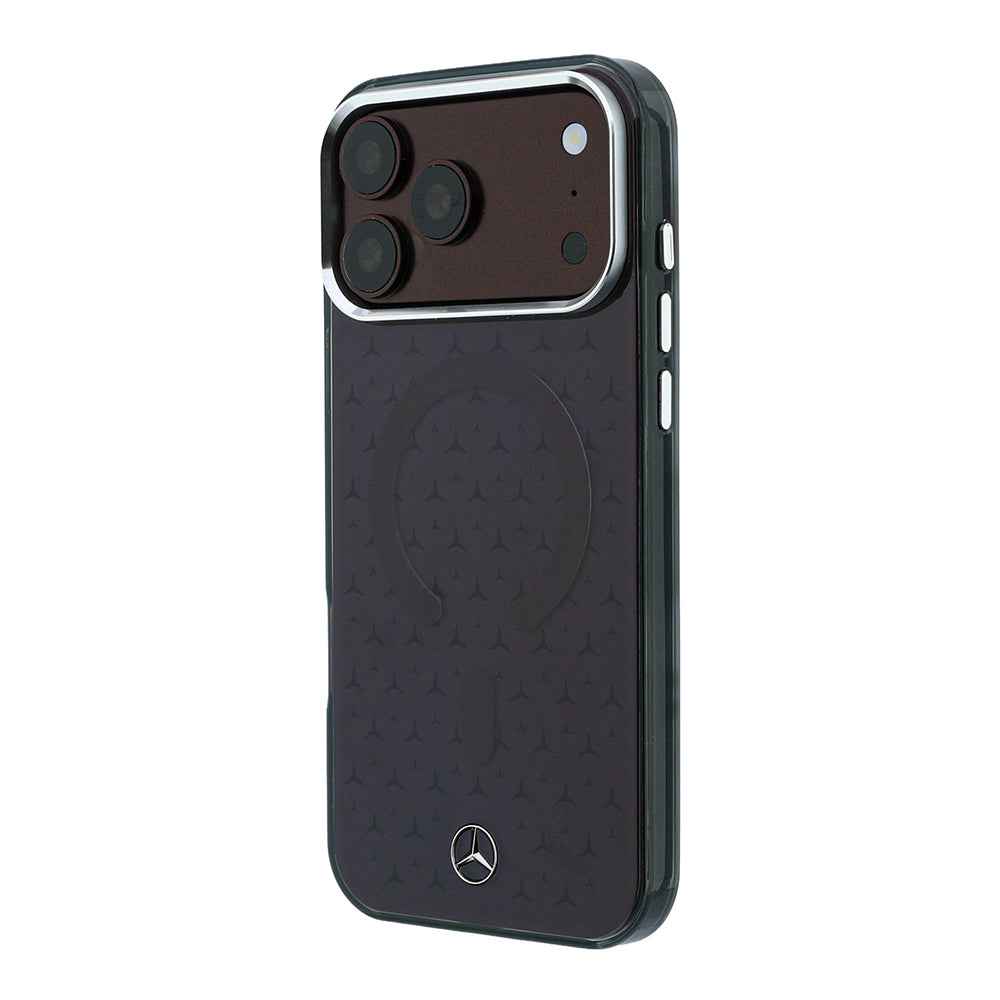 Apple iPhone 18 Pro Max Kılıf Mercedes Benz Orjinal Lisanslı M-safe Şarj Özellikli Çift Katmanlı Yıldız Desenli Sert PC Kapak
