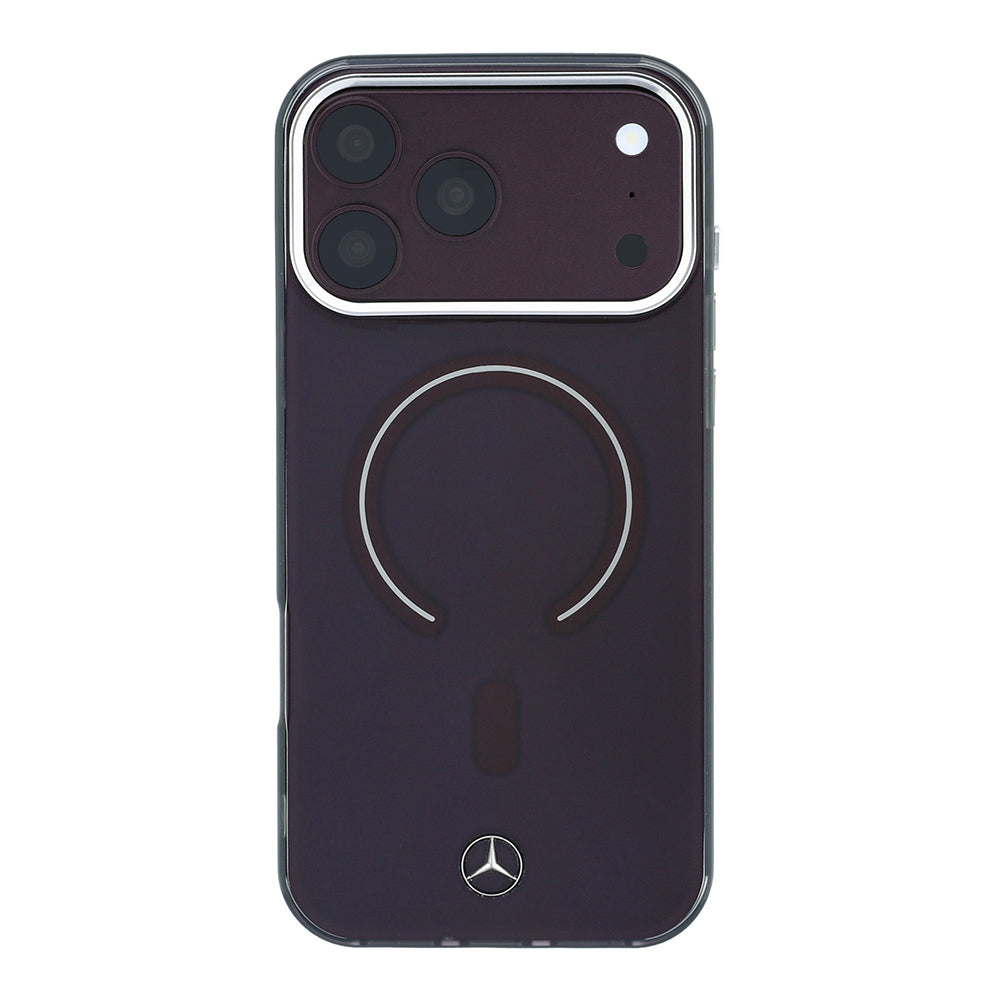 Apple iPhone 18 Pro Max Kılıf Mercedes Benz Orjinal Lisanslı M-safe Şarj Özellikli Saydam Yüzey İkonik 3D Metal Logolu Kapak