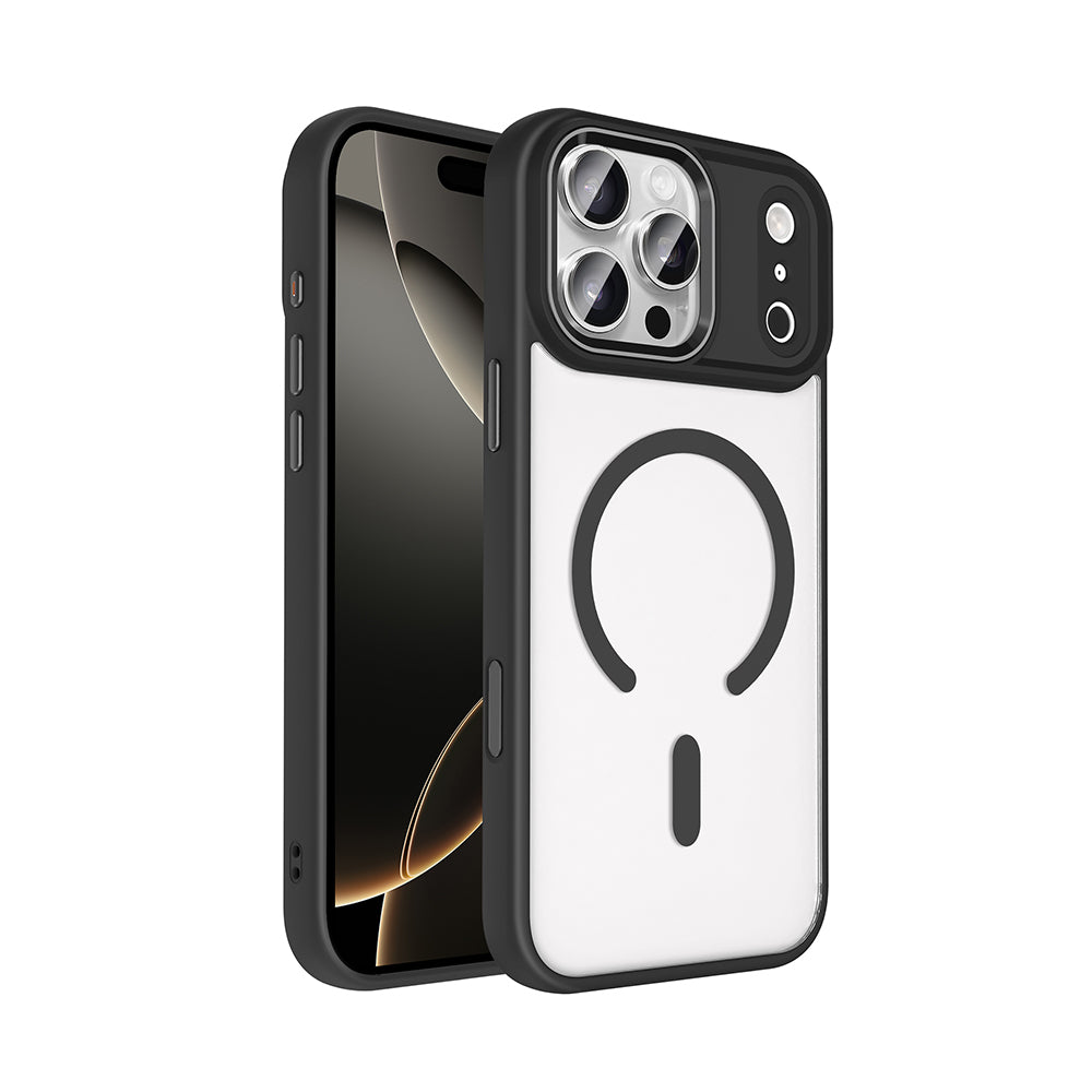 Apple iPhone 18 Pro Max Kılıf Wireless Şarj Özellikli Zore Krom M-safe Silikon Kapak