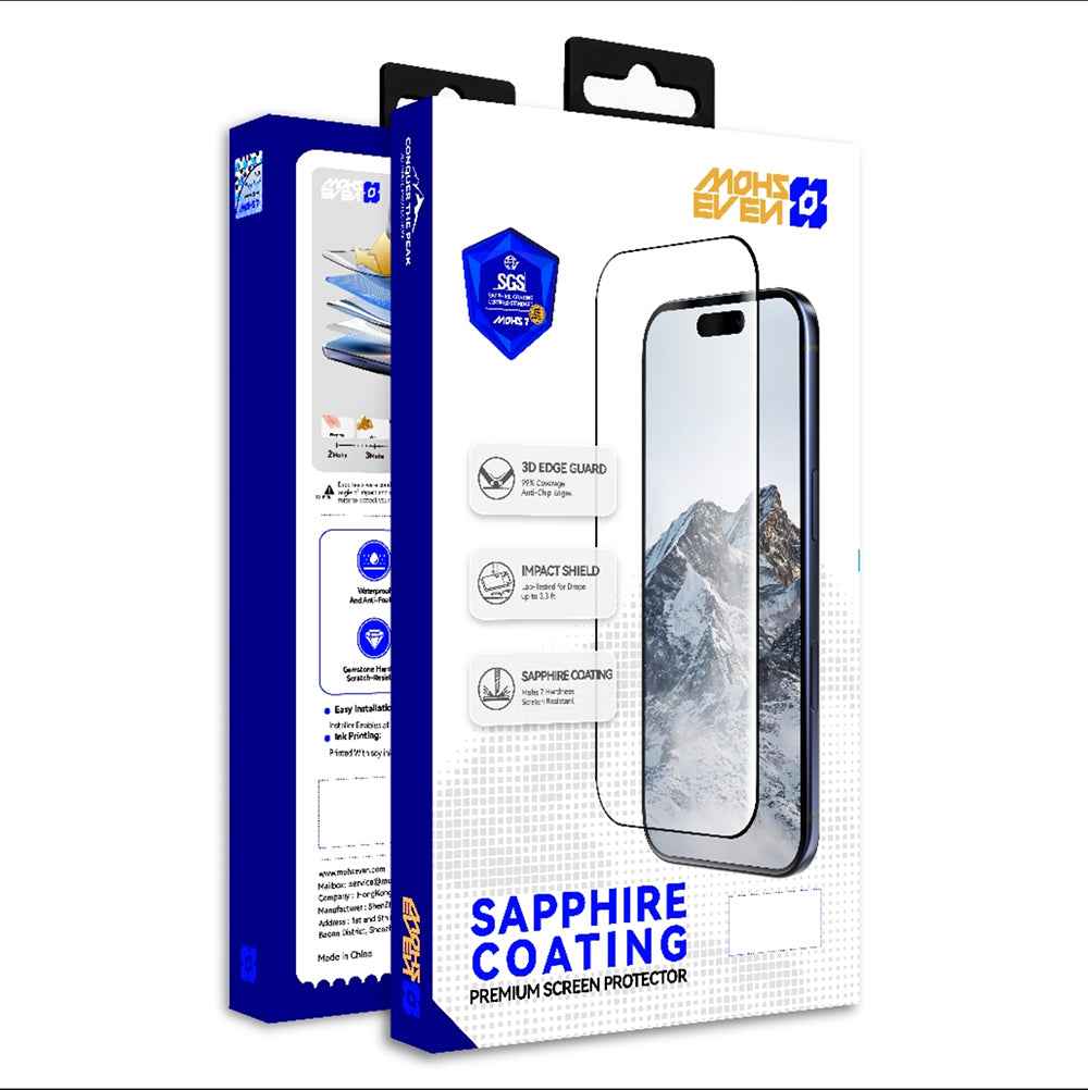 Apple iPhone 18 Pro Max Mohseven M7 Sapphire Coating Privacy Hayalet Temperli Cam Ekran Koruyucu + Hizalama Aparatlı