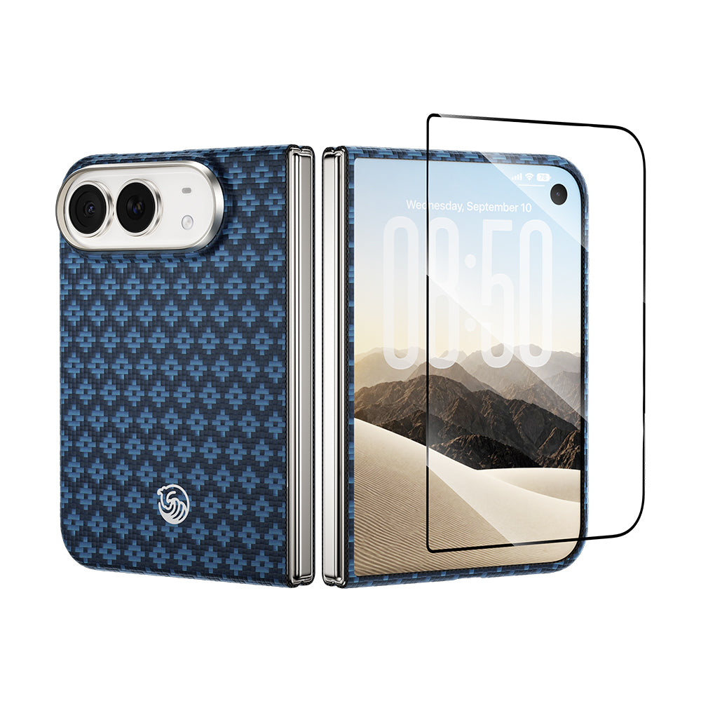 Apple iPhone Duo Benks ArmorAir ArmorGrid Grand Combo Üçlü Aksesuar Seti (Ön Arka Kevlar Karbon Kapak + Ekran Koruyucu)