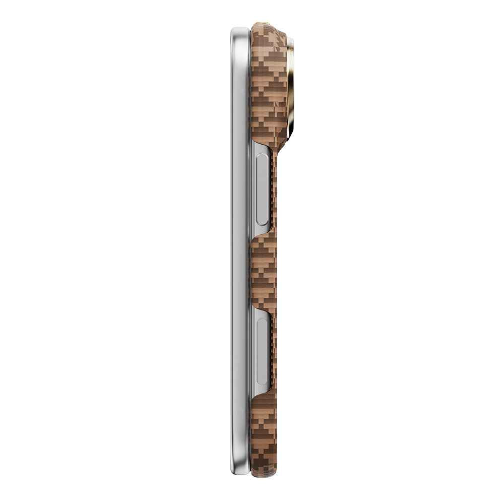 Apple iPhone Duo (Fold) Kılıf M-safe Şarj Özellikli Raptic Aramid SkinPro Origin Serisi Karbon Kapak