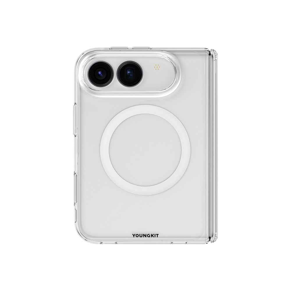 Apple iPhone Duo Kılıf M-safe Şarj Özellikli 2in1 Youngkit Clear Serisi Kapak