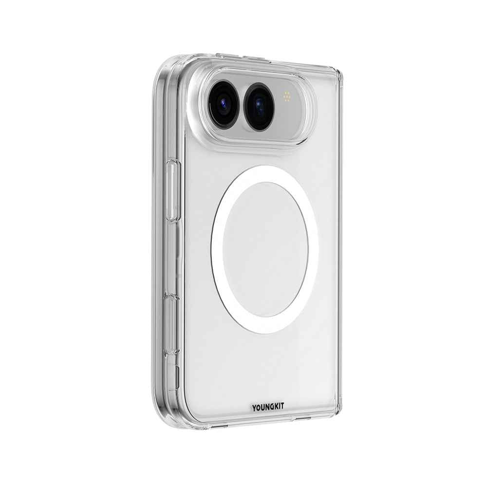 Apple iPhone Duo Kılıf M-safe Şarj Özellikli 2in1 Youngkit Clear Serisi Kapak