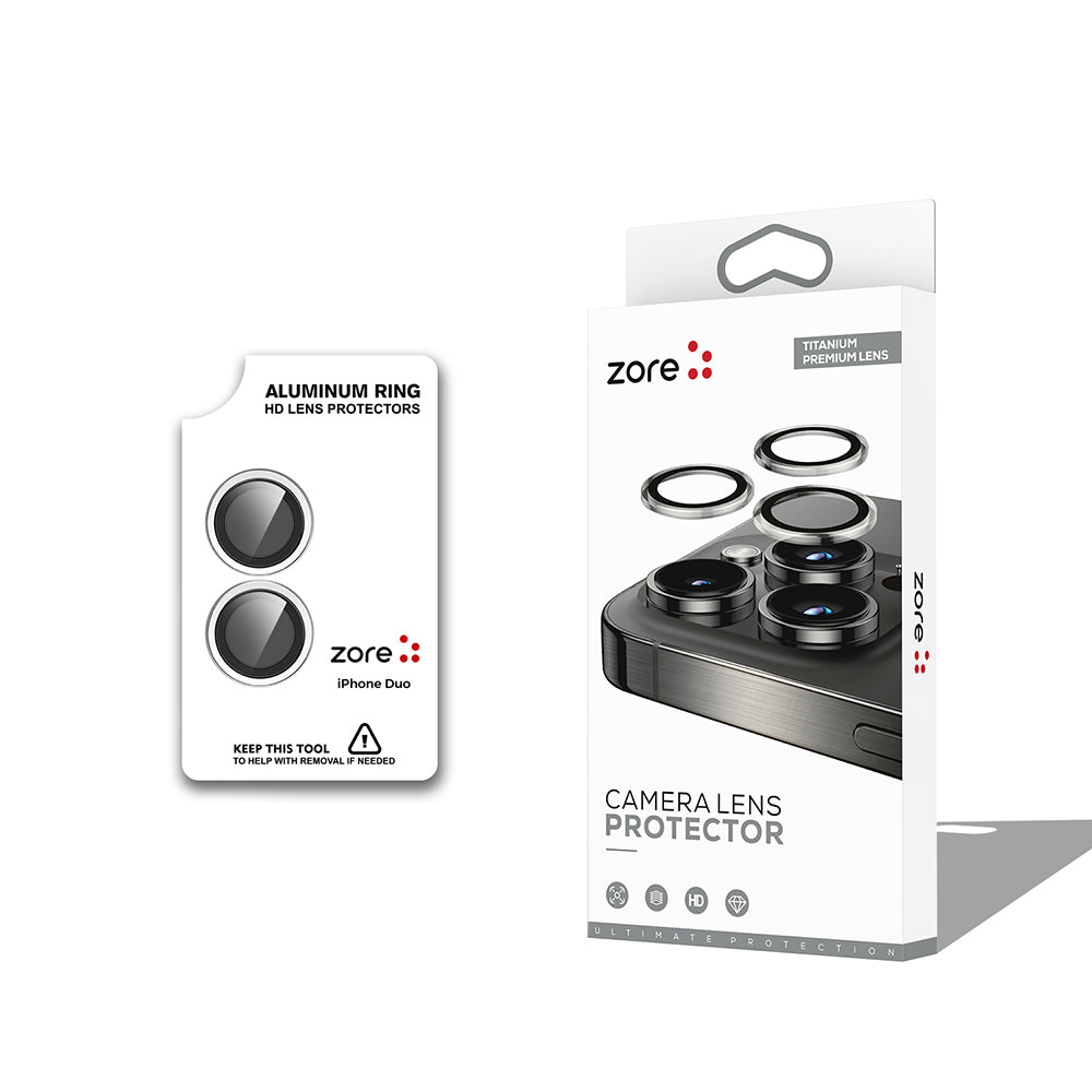 Apple iPhone Duo Zore CL-12 Premium Safir Parmak İzi Bırakmayan Anti-Reflective Kamera Lens Koruyucu