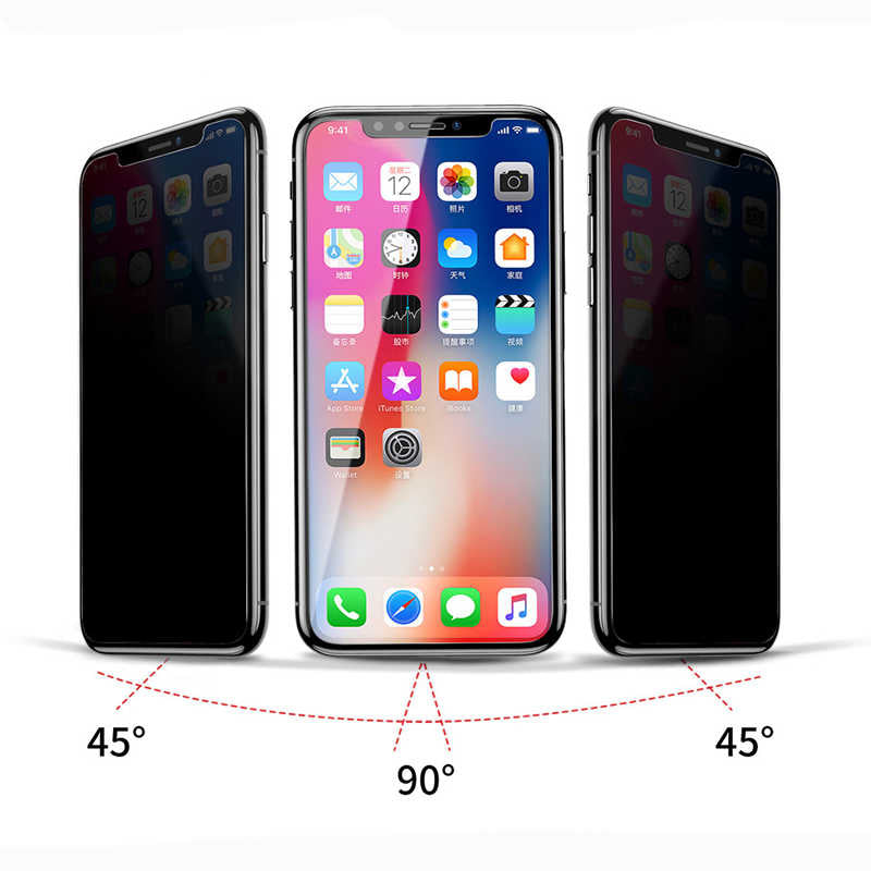 Apple iPhone XS 5.8 Zore Rika Premium Privacy Temperli Cam Ekran Koruyucu