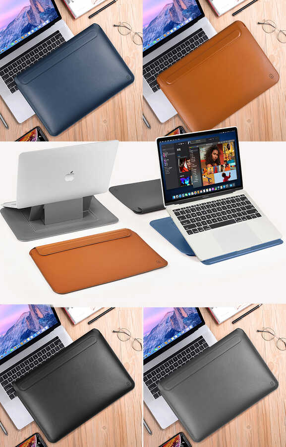 Apple Macbook Pro 14.2 2023 A2779 Wiwu Macbook Skin Pro Portable Stand Kılıf