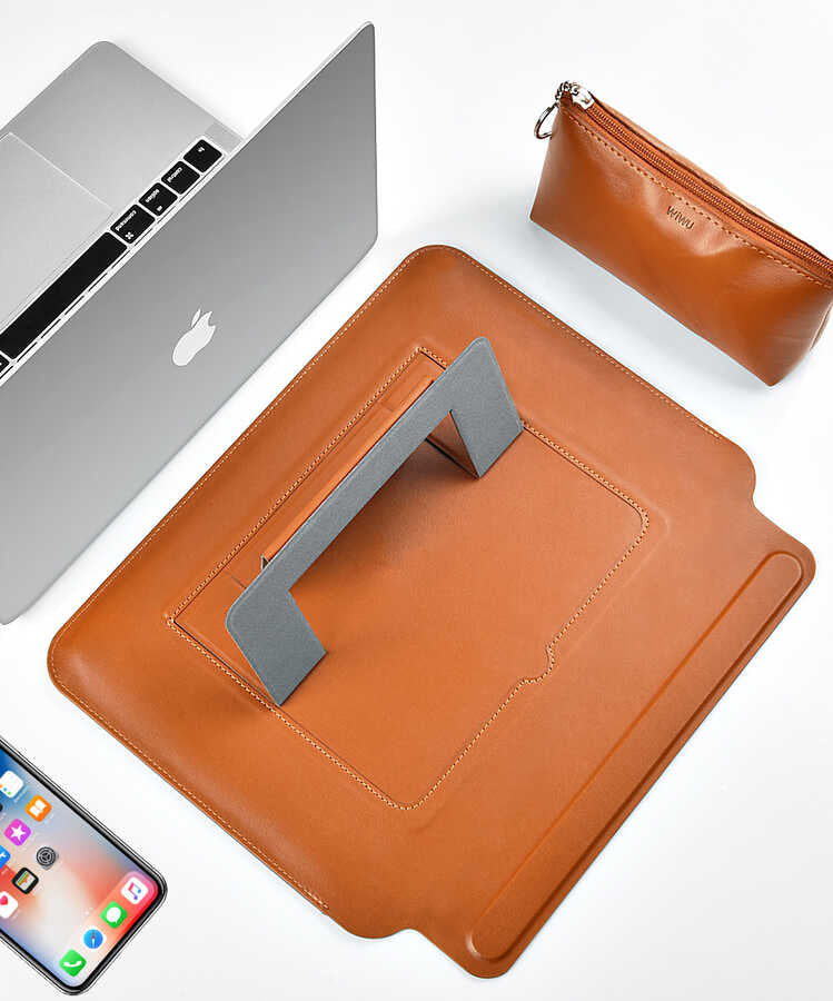 Apple Macbook Pro 16.2 2023 A2780 Wiwu Macbook Skin Pro Portable Stand Kılıf