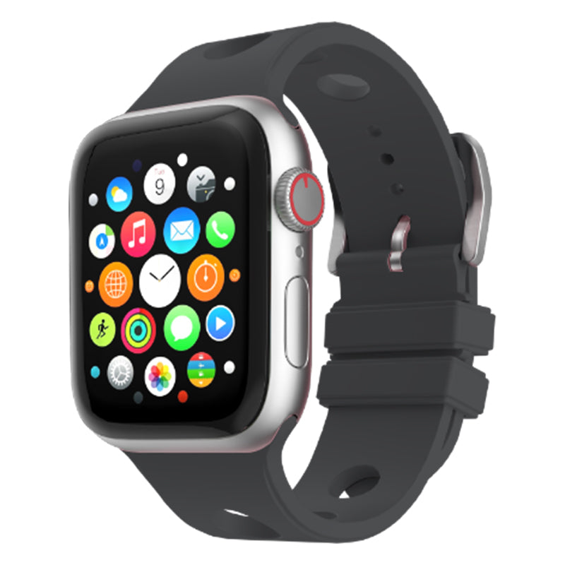Apple Watch 10 42mm Delikli Tasarım Zore KRD-147 Silikon Kordon
