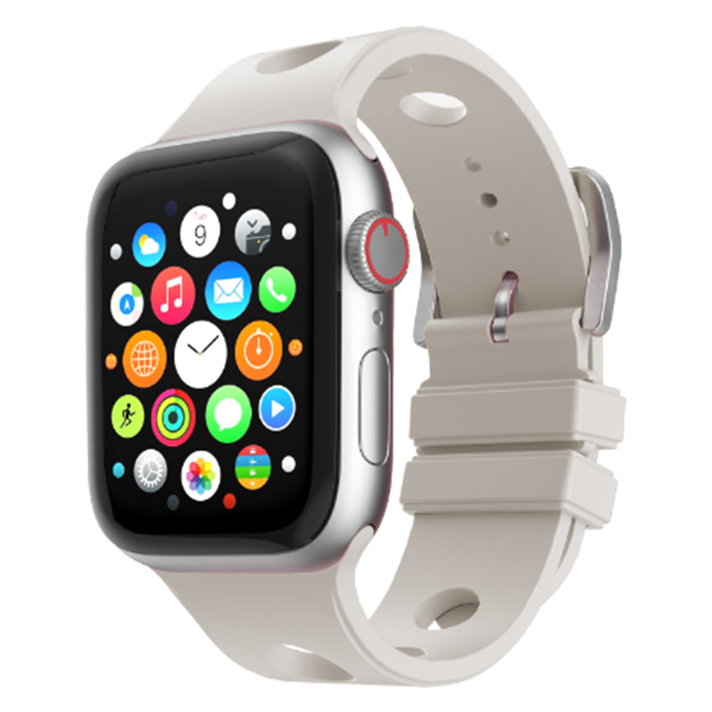 Apple Watch 10 42mm Delikli Tasarım Zore KRD-147 Silikon Kordon