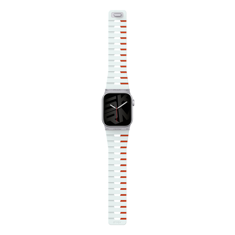 Apple Watch 10 42mm Skinarma Gemini Serisi TPU Magnetik Silikon Kordon