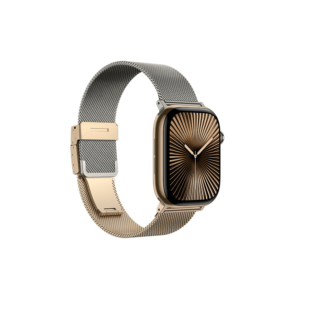 Apple Watch 10 46mm Amazingthing Omni StyleFlip Metal Hasır Kordon