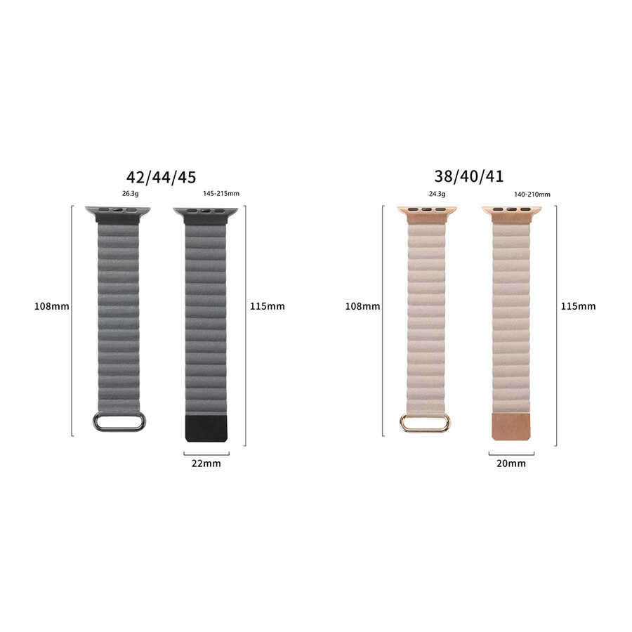 Apple Watch 38mm KRD-78 PU Deri Kordon Strap Kayış