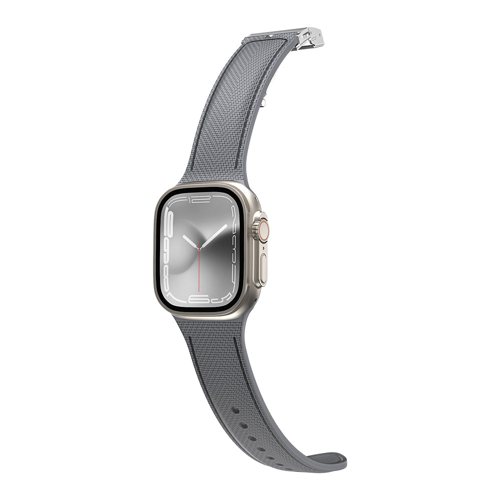 Apple Watch 40mm Amazingthing Titan Swift Deri Dokulu Silikon Kordon