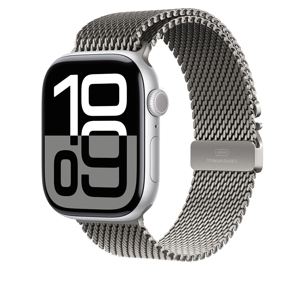 Apple Watch 42mm Zore KRD-100 Titanyum Hasır Kordon