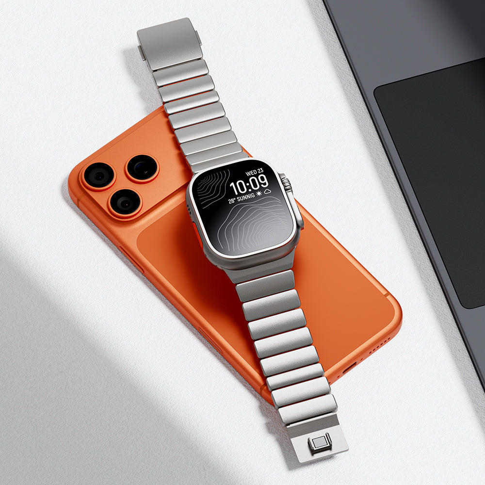 Apple Watch 42mm Zore KRD-152 Titanyum Silikon Kordon