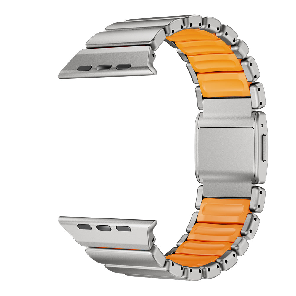 Apple Watch 42mm Zore KRD-152 Titanyum Silikon Kordon