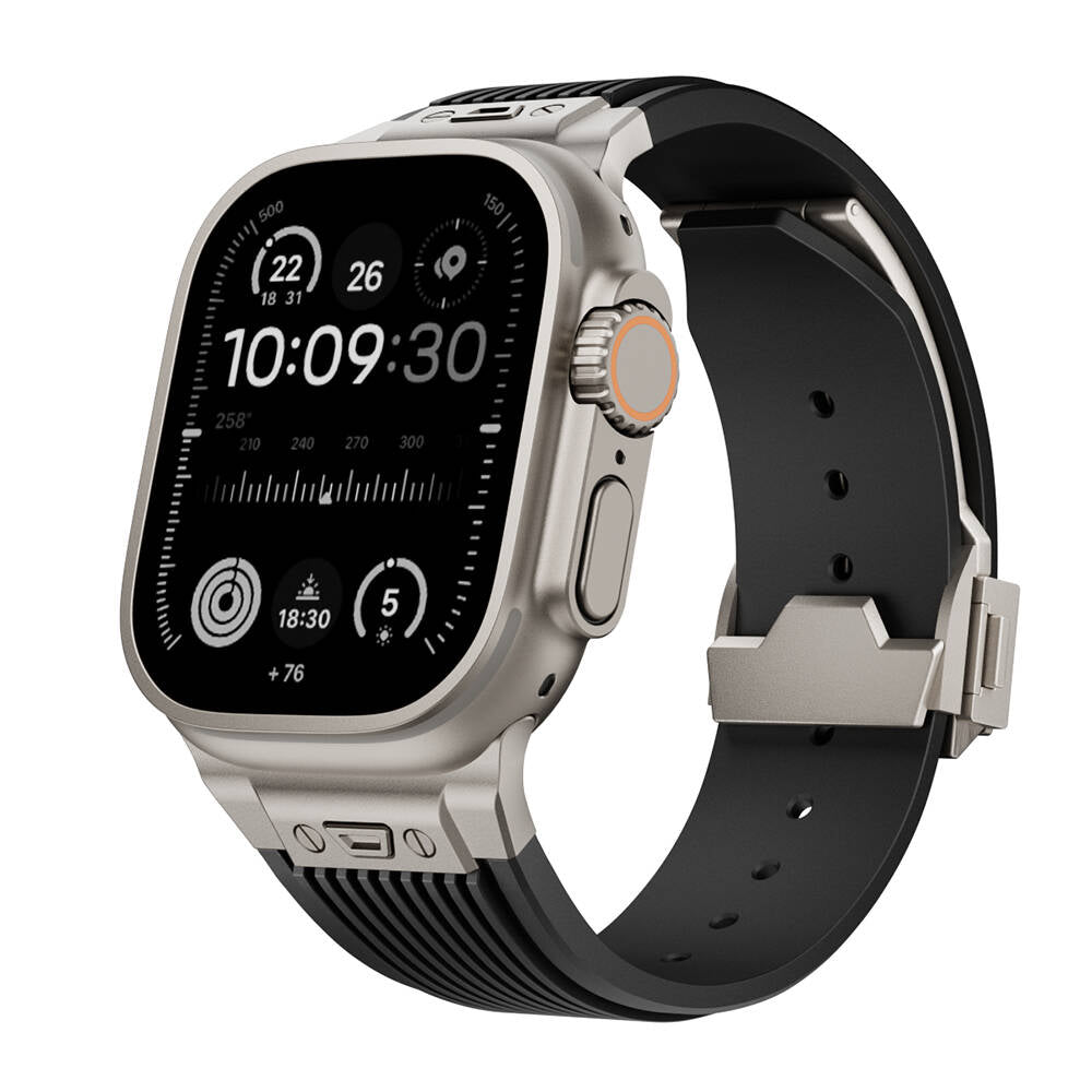 Apple Watch 44mm Zore KRD-113 Spor Görünümlü Silikon Kordon