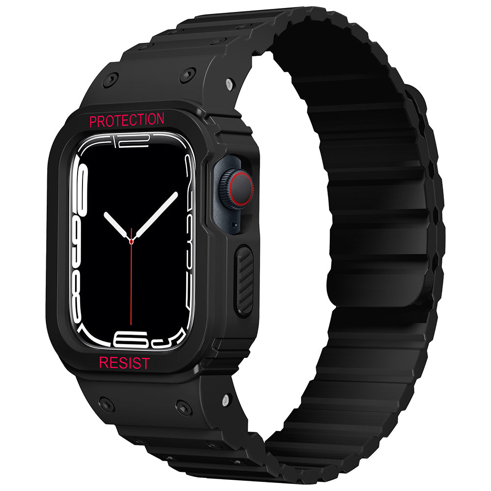 Apple Watch 44mm Zore KRD-142 Airbag Tasarımlı Kasa Koruyuculu Silikon Kordon