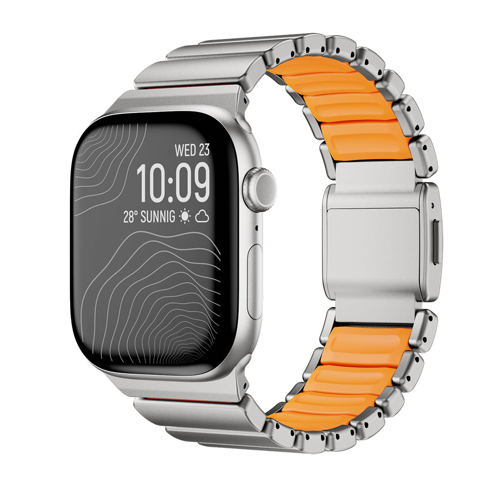 Apple Watch 44mm Zore KRD-149 Titanyum Silikon Kordon