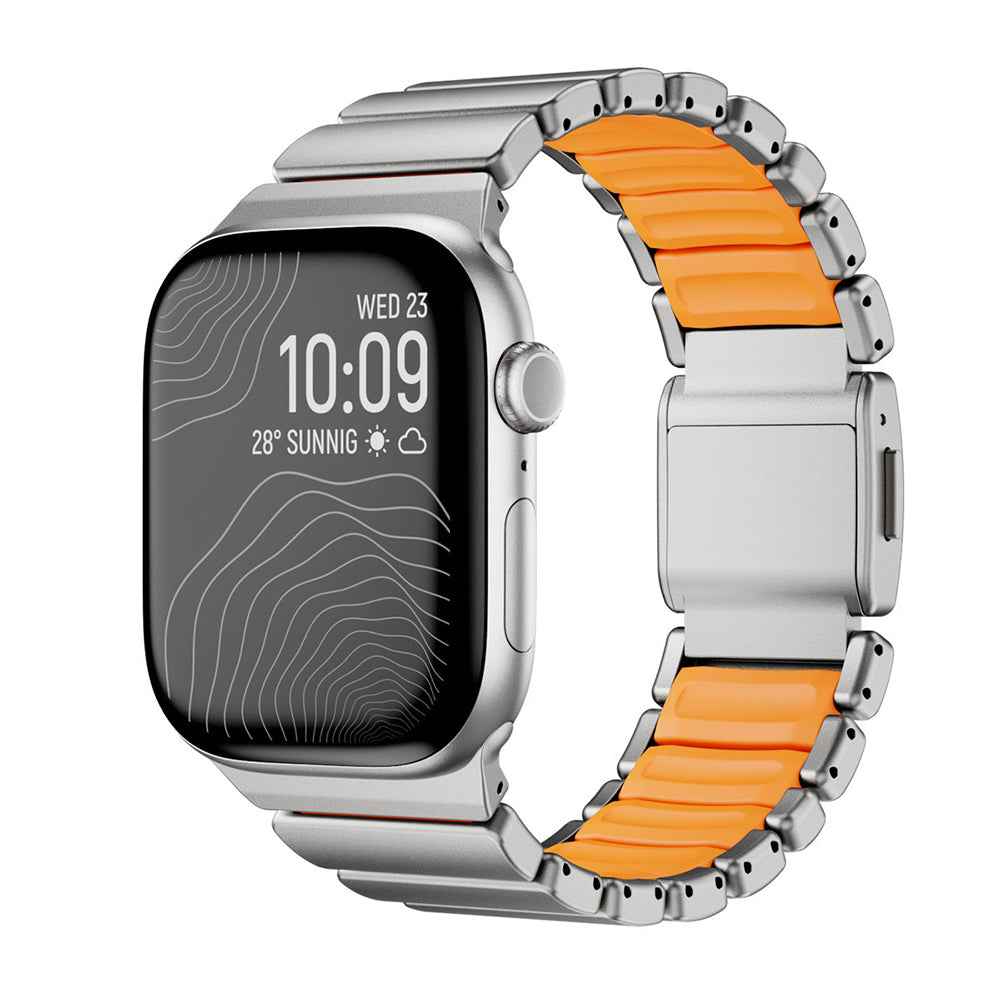 Apple Watch 44mm Zore KRD-151 Metal Silikon Kordon