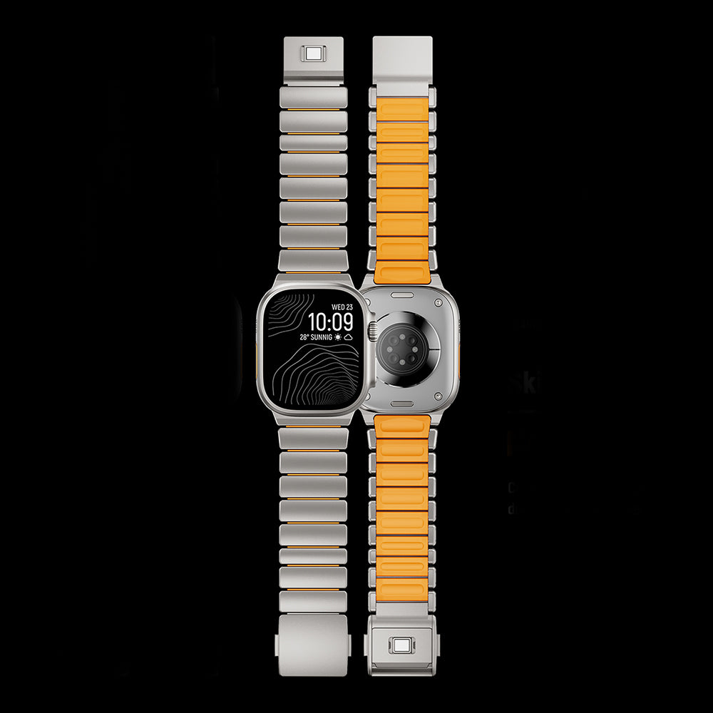 Apple Watch 44mm Zore KRD-152 Titanyum Silikon Kordon